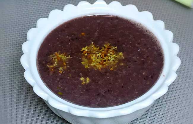 黑米桂花粥