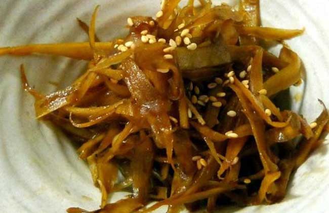 香拌素炸牛蒡