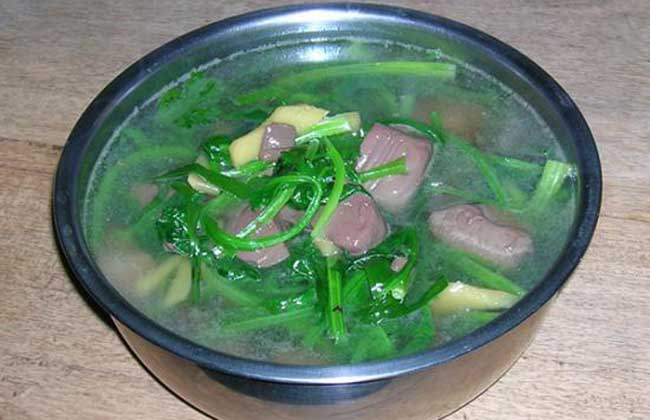 菠菜猪血汤